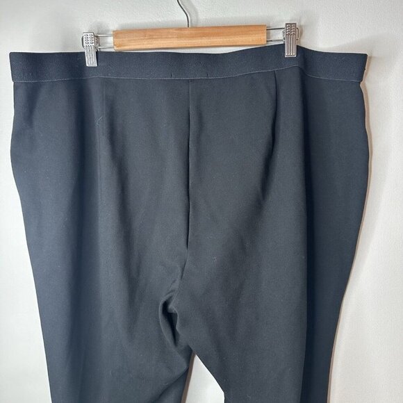 Talbots Pants Womens 24W Black Ponte Skinny Pull On Mid Rise Stretch Straight - Picture 9 of 12